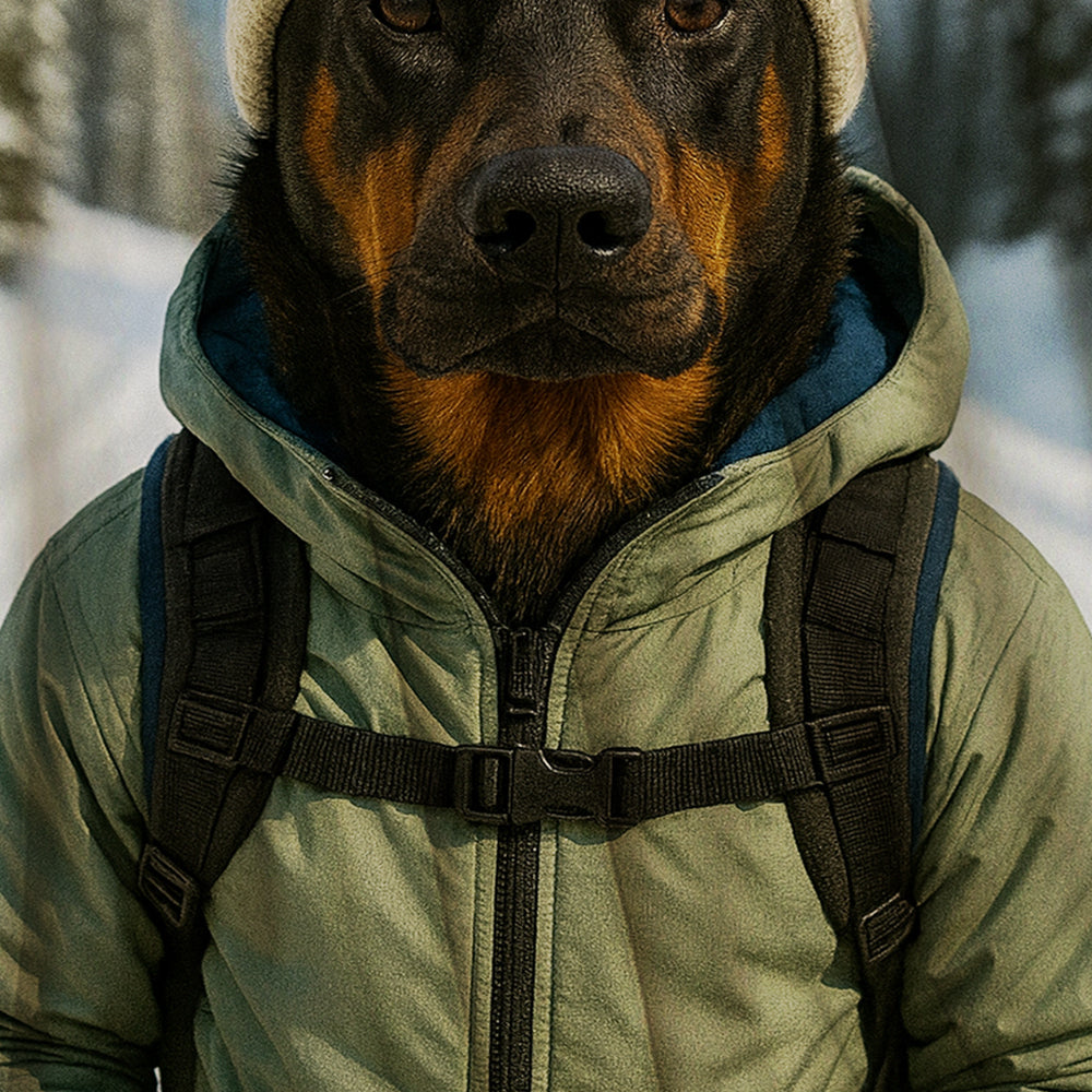 Custom Photo Winter Hiker Dog BlanketGift For Dog Lovers