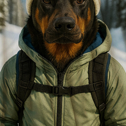Custom Photo Winter Hiker Dog BlanketGift For Dog Lovers