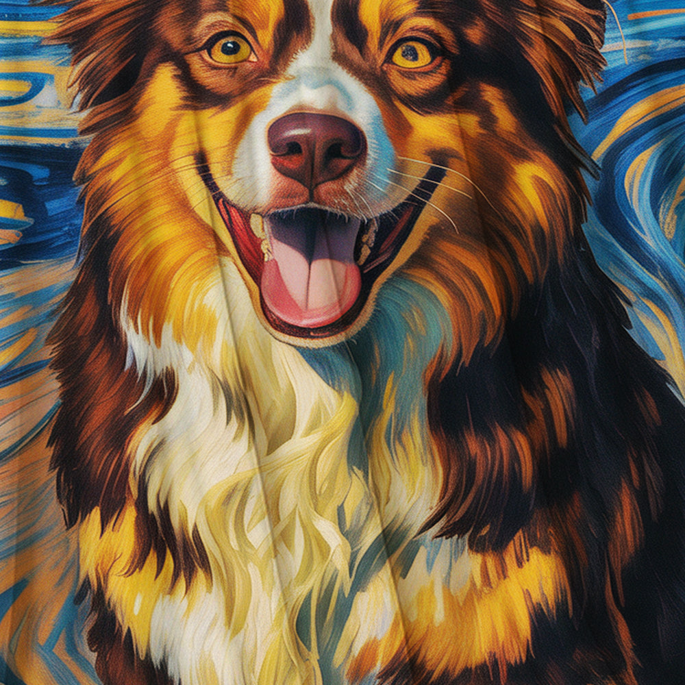 CustomDog Portrait Expressionist Art Blanket Gift For Dog Lover