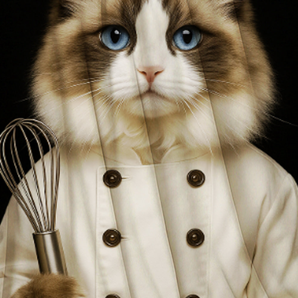 Custom Photo Cat Chef Blanket _ Gift For Cat Lovers