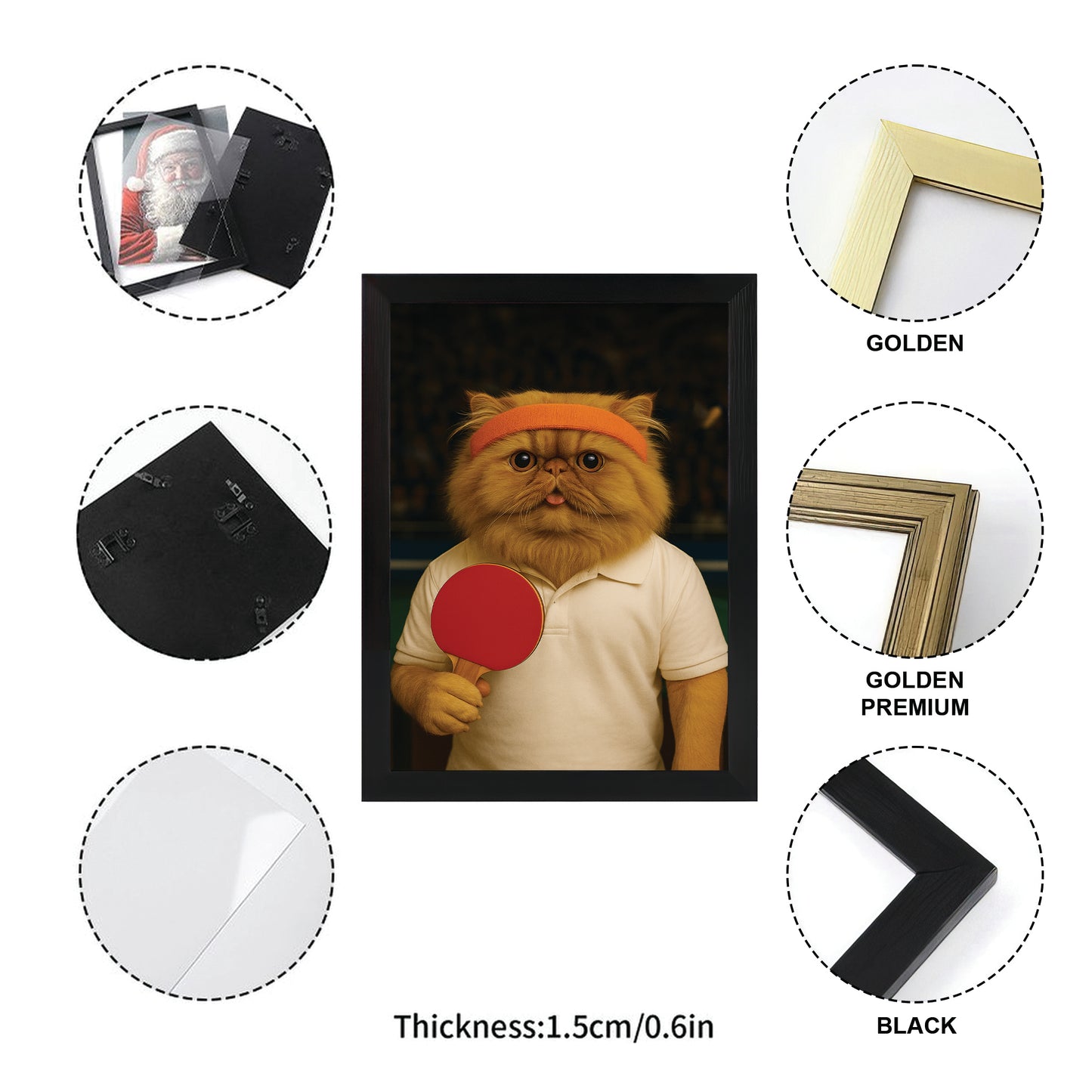 Custom Photo Table Tennis Cat Gift For Cat Lovers