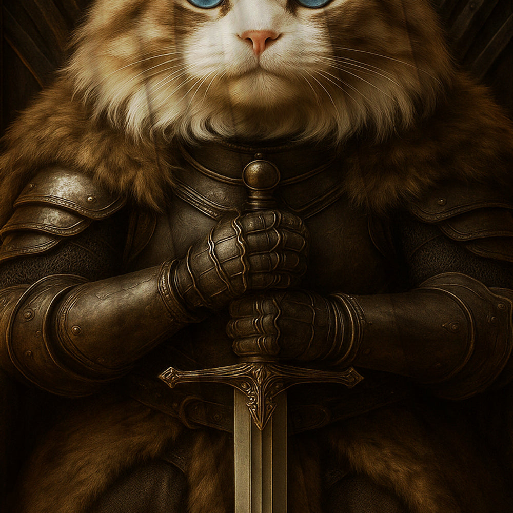 Custom Photo Cat Blanket Royal Pet Portrait