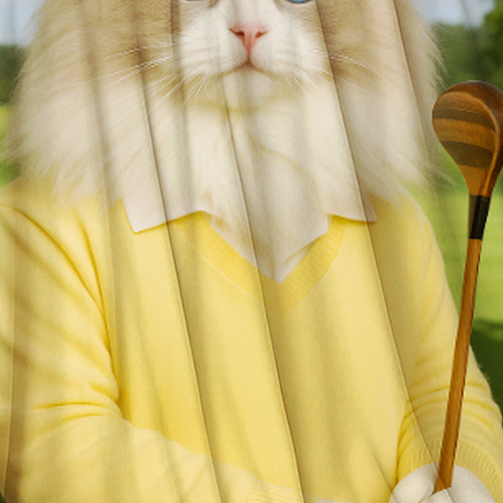 Custom Photo Golfer Cat Blanket Gift For Cat Lovers