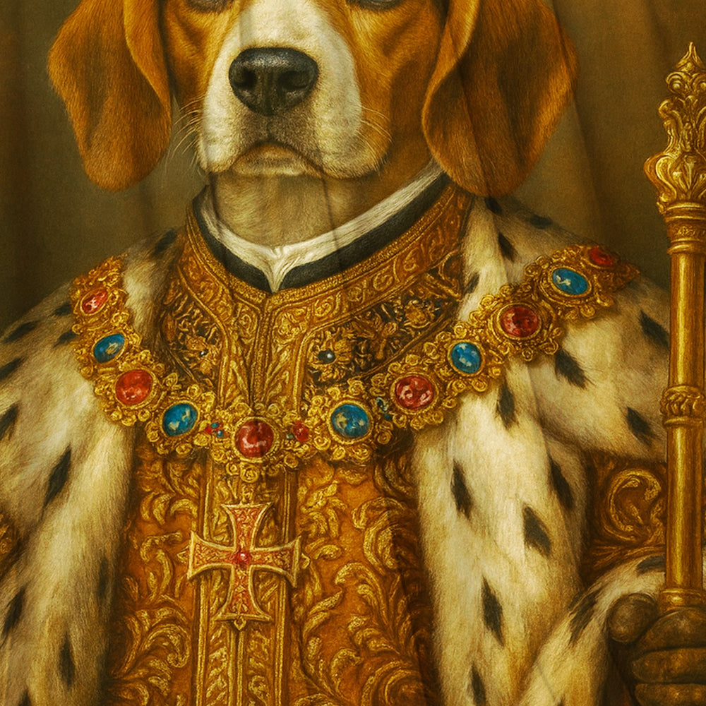 Custom Photo Dog King Royal Blanket Gift For Dog Lover