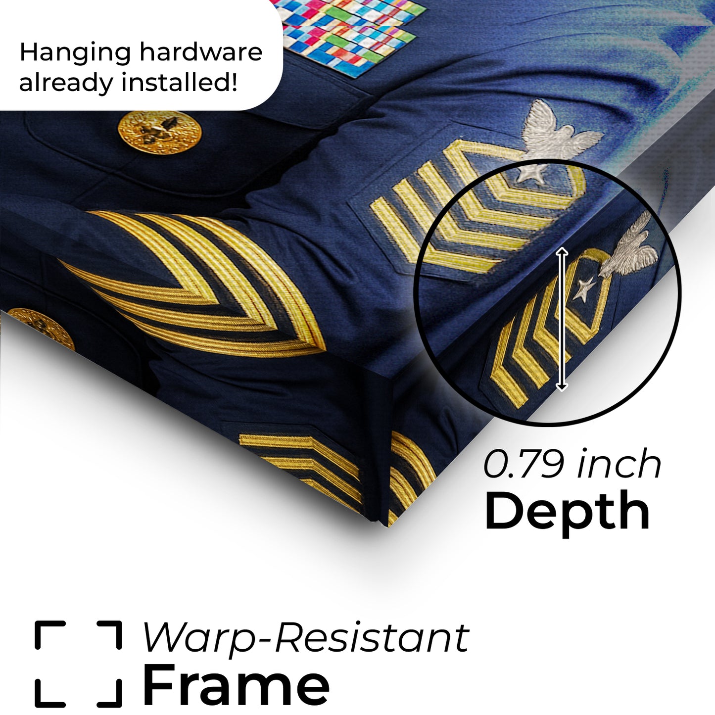 Custom Dog Photo Us Navy Canvas _ Gift For Dog Lovers