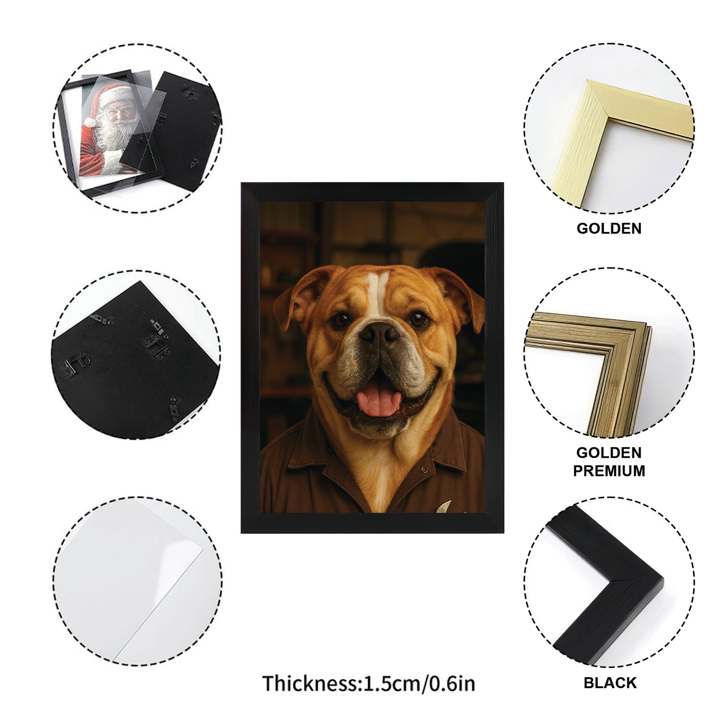 Custom Photo Mechanic Dog Canvas Framed Wall Art Gift For Dog Lovers