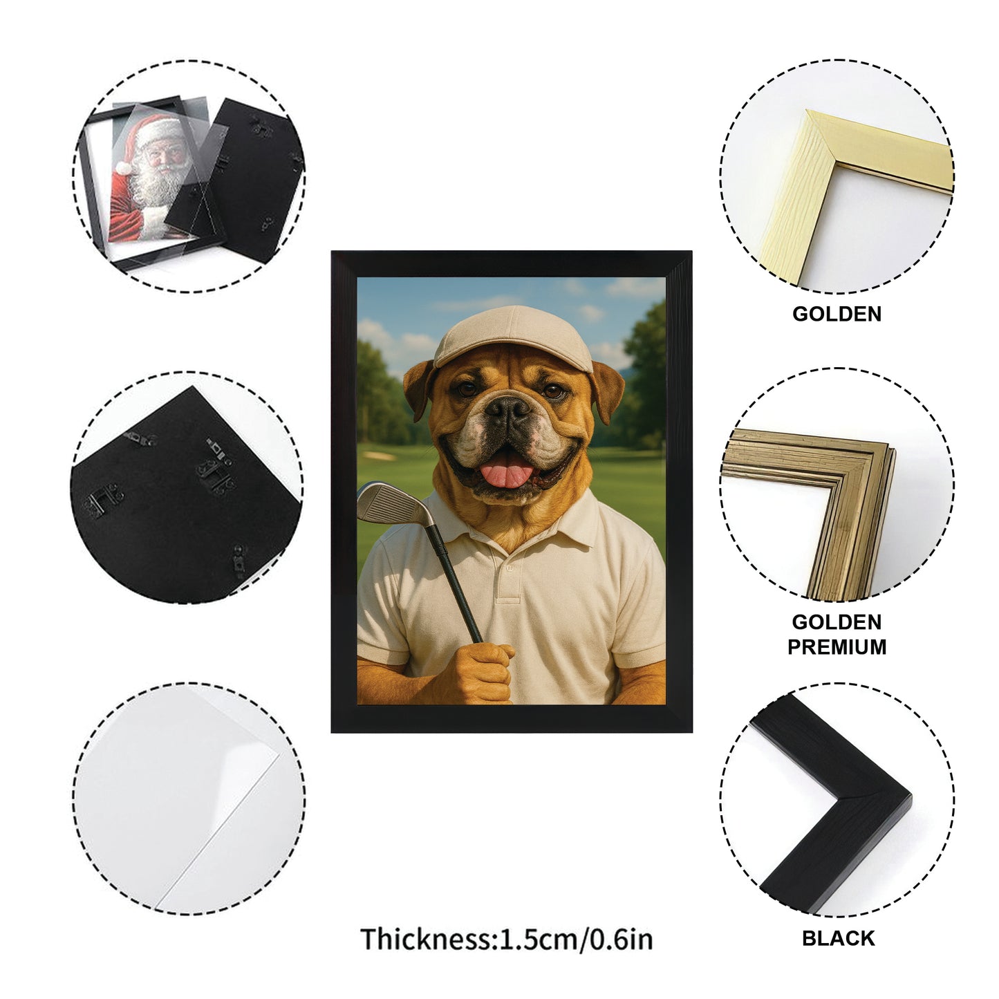Custom Photo Golfer Dog Gift For Dog Lovers