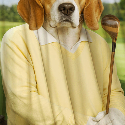 Custom Photo Golfer Dog BlanketGift For Dog Lovers