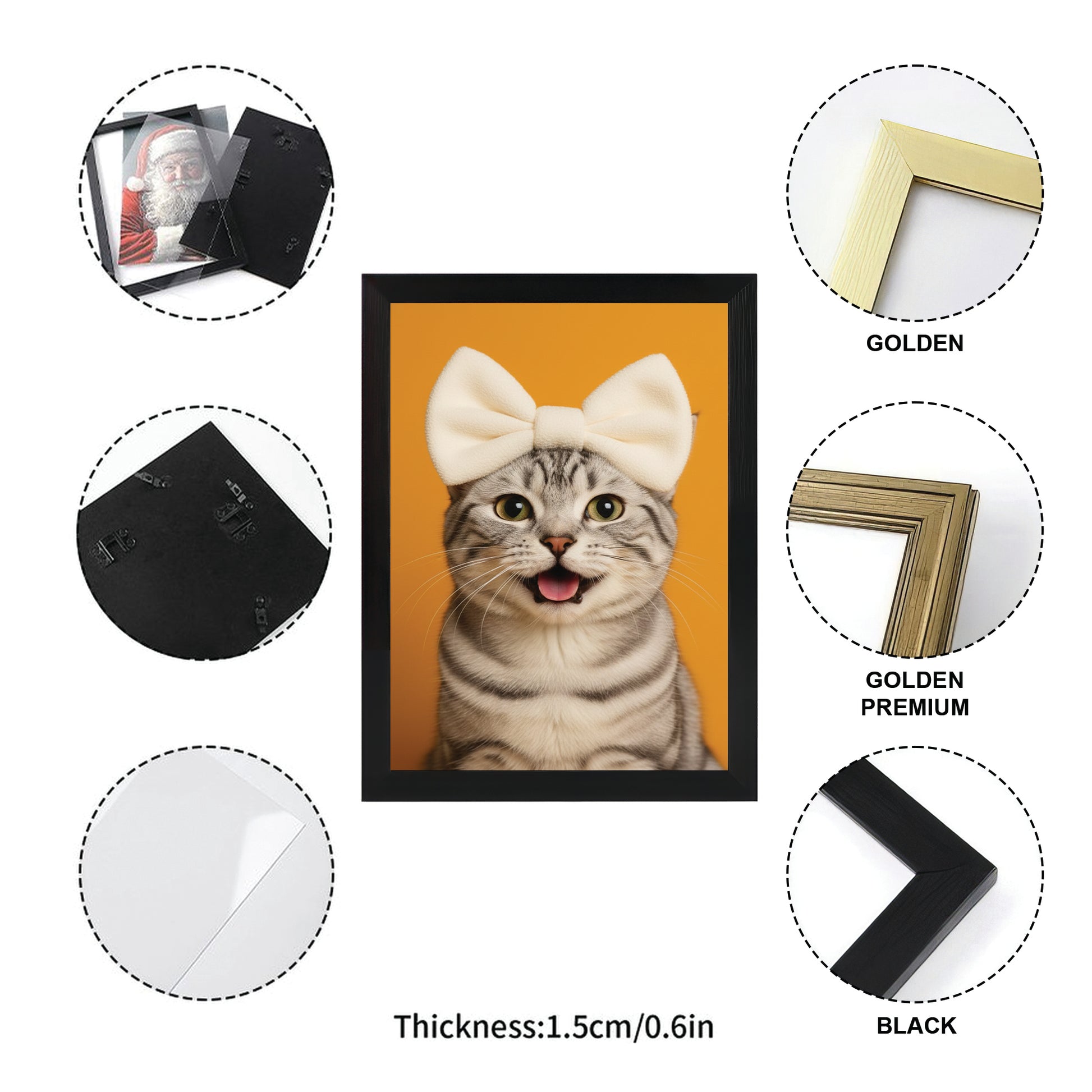 Custom Photo Cat Bathroom Style 37 Canvas Framed Wall Art Gift For Cat Lovers