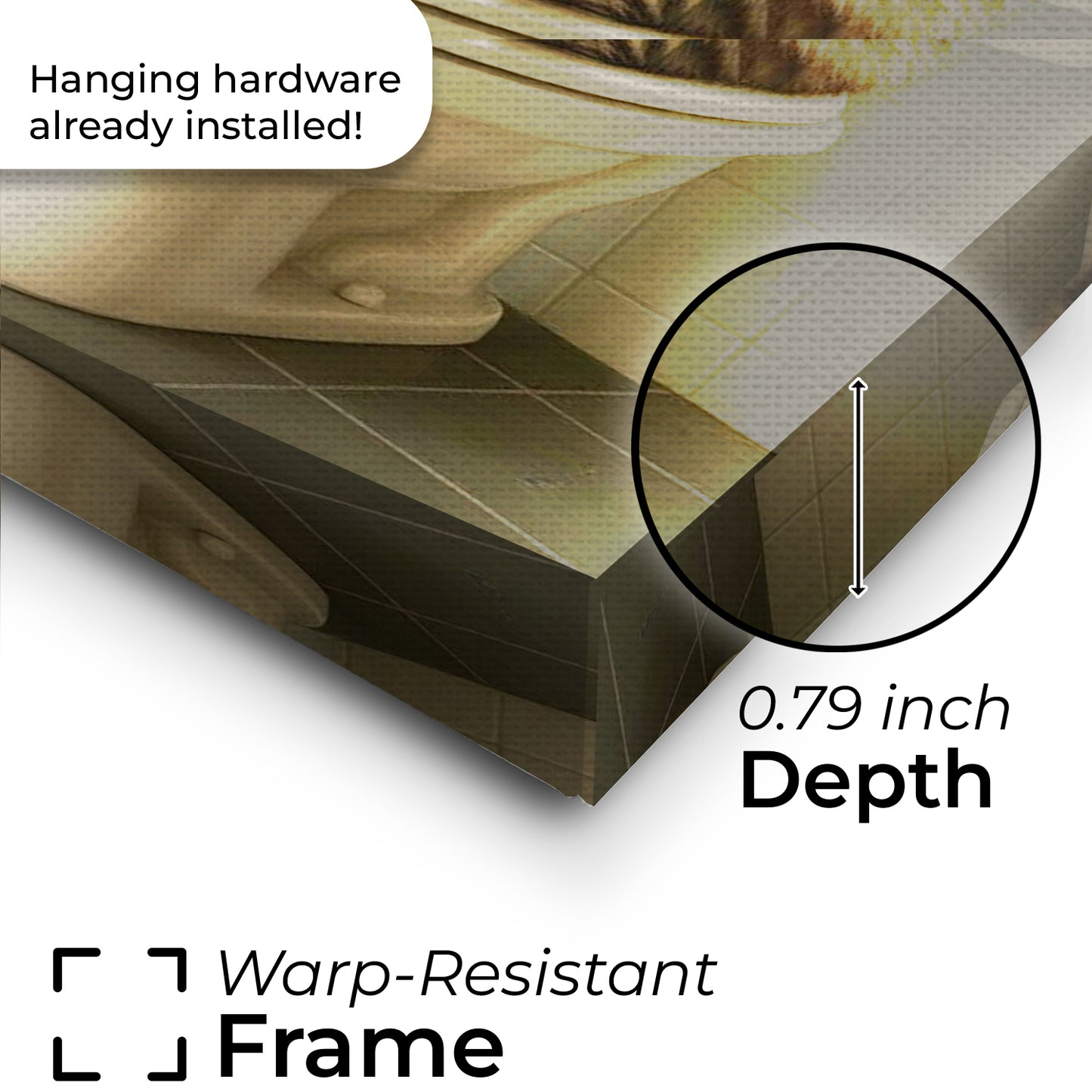 Custom Photo Bathroom Cat Canvas Gift For Cat Lovers