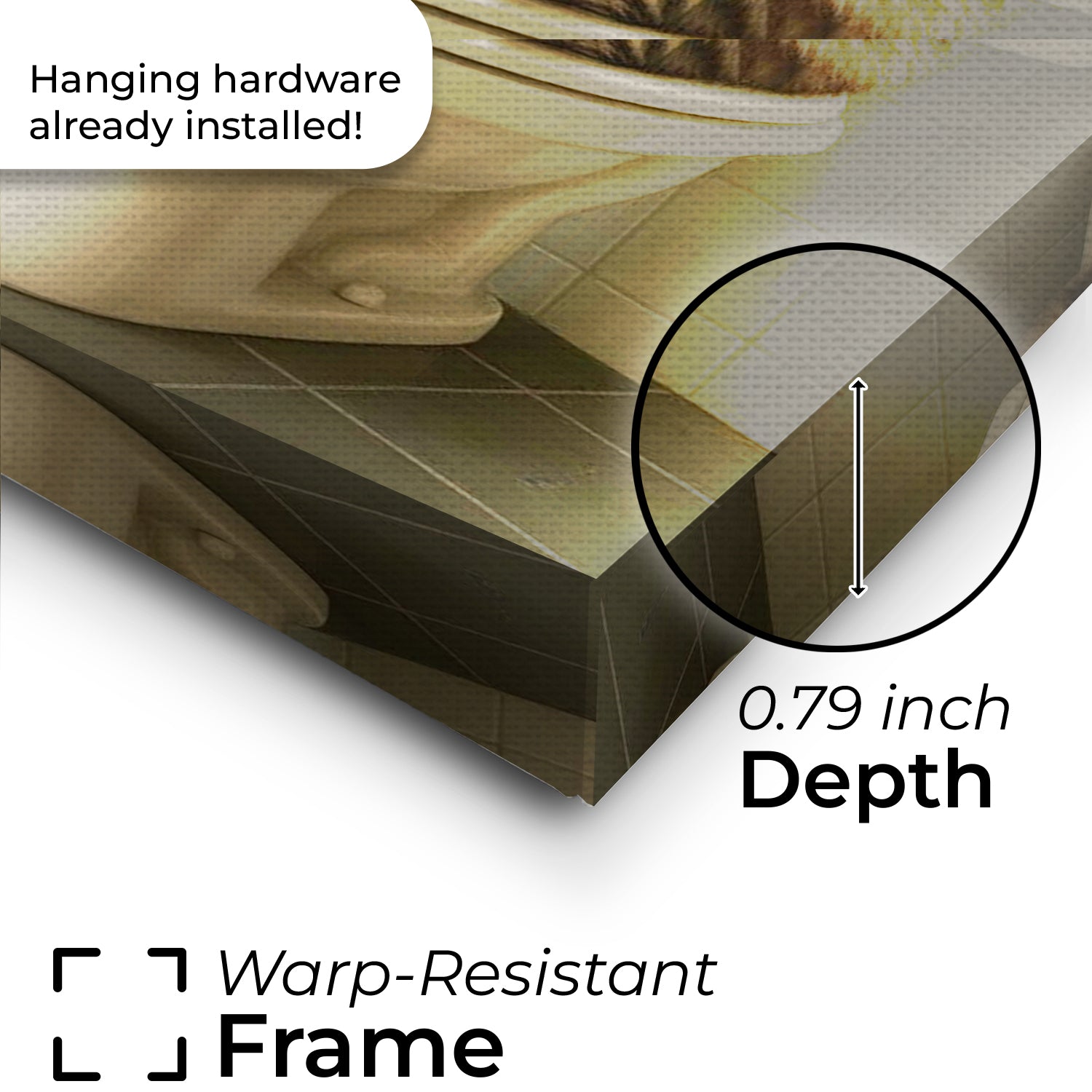 Custom Photo Bathroom Cat Canvas Gift For Cat Lovers