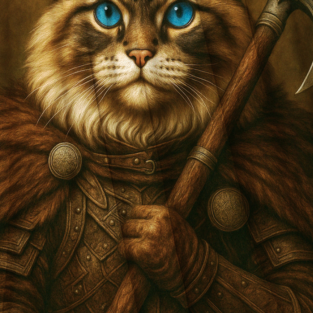 Custom Cat Photo Viking Warrior Blanket _ Gift For Cat