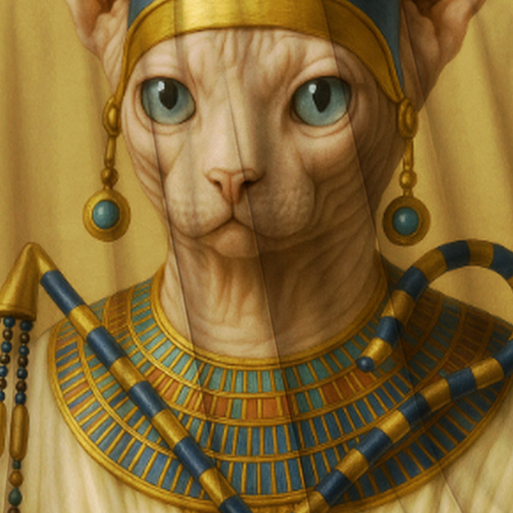 Custom Photo Egyptian Queen Cat Blanket Gift For Cat Lover