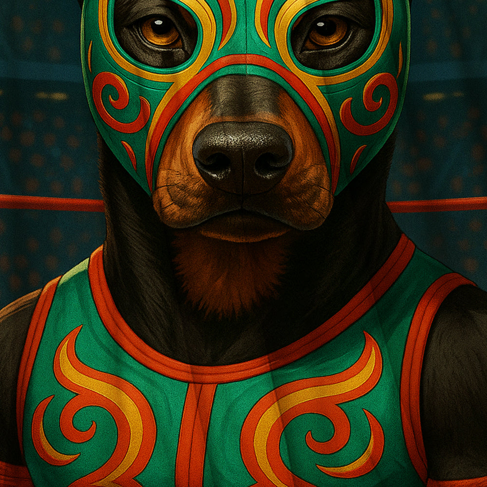 Custom Photo Lucha Libre Wrestler Mask Dog BlanketGift For Dog Lovers