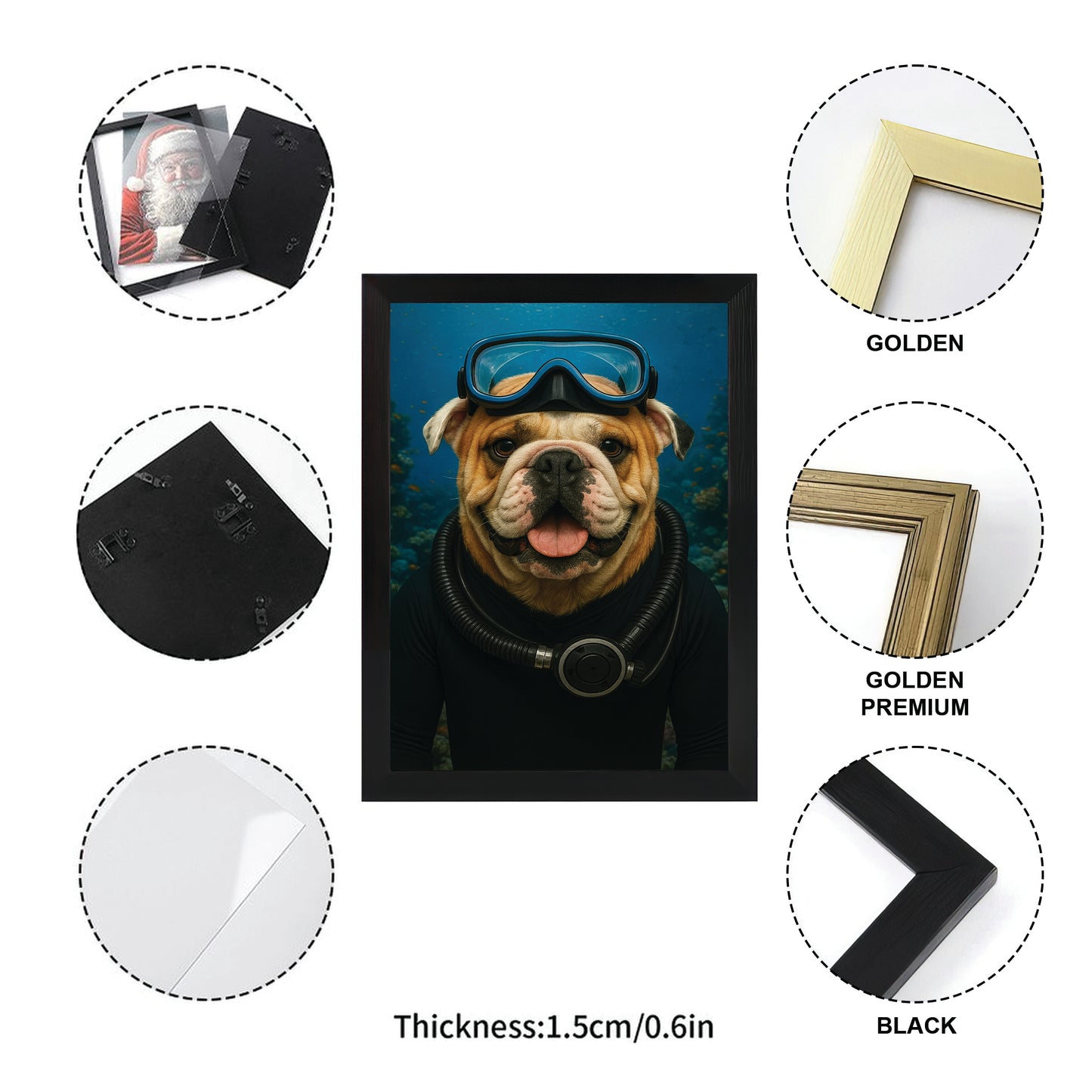 Custom Photo Scuba Diving Dog Gift For Dog Lovers