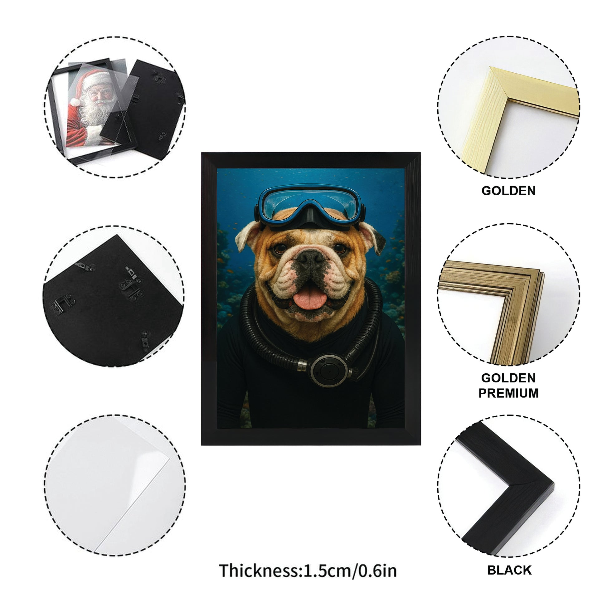 Custom Photo Scuba Diving Dog Gift For Dog Lovers