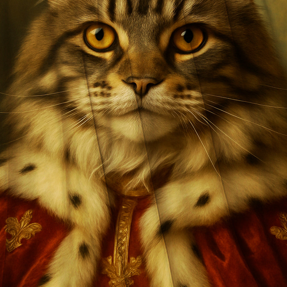 Custom Photo Cat Royal Blanket Pet King Portrait