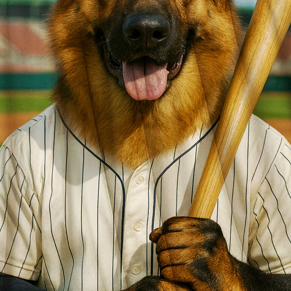 Custom Photo Baseball Player Dog Gift For Dog Lovers