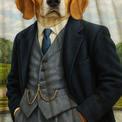 Custom Photo Pawky Blinder Dog Canvas
