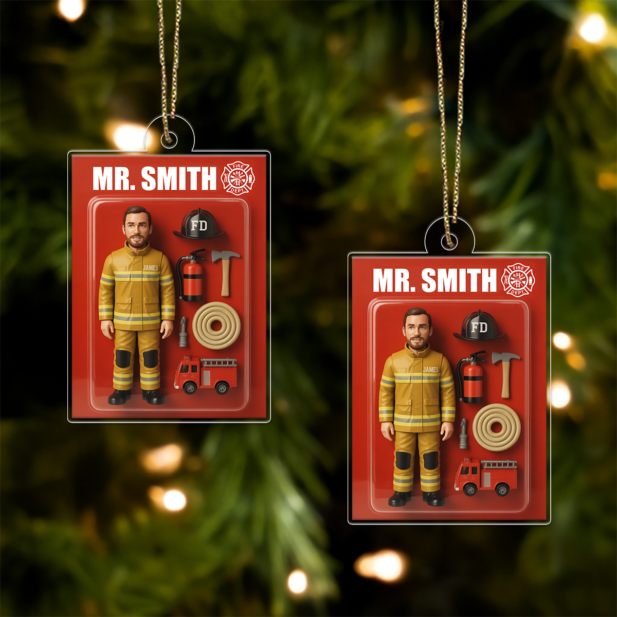 Custom Photo US Firefighter