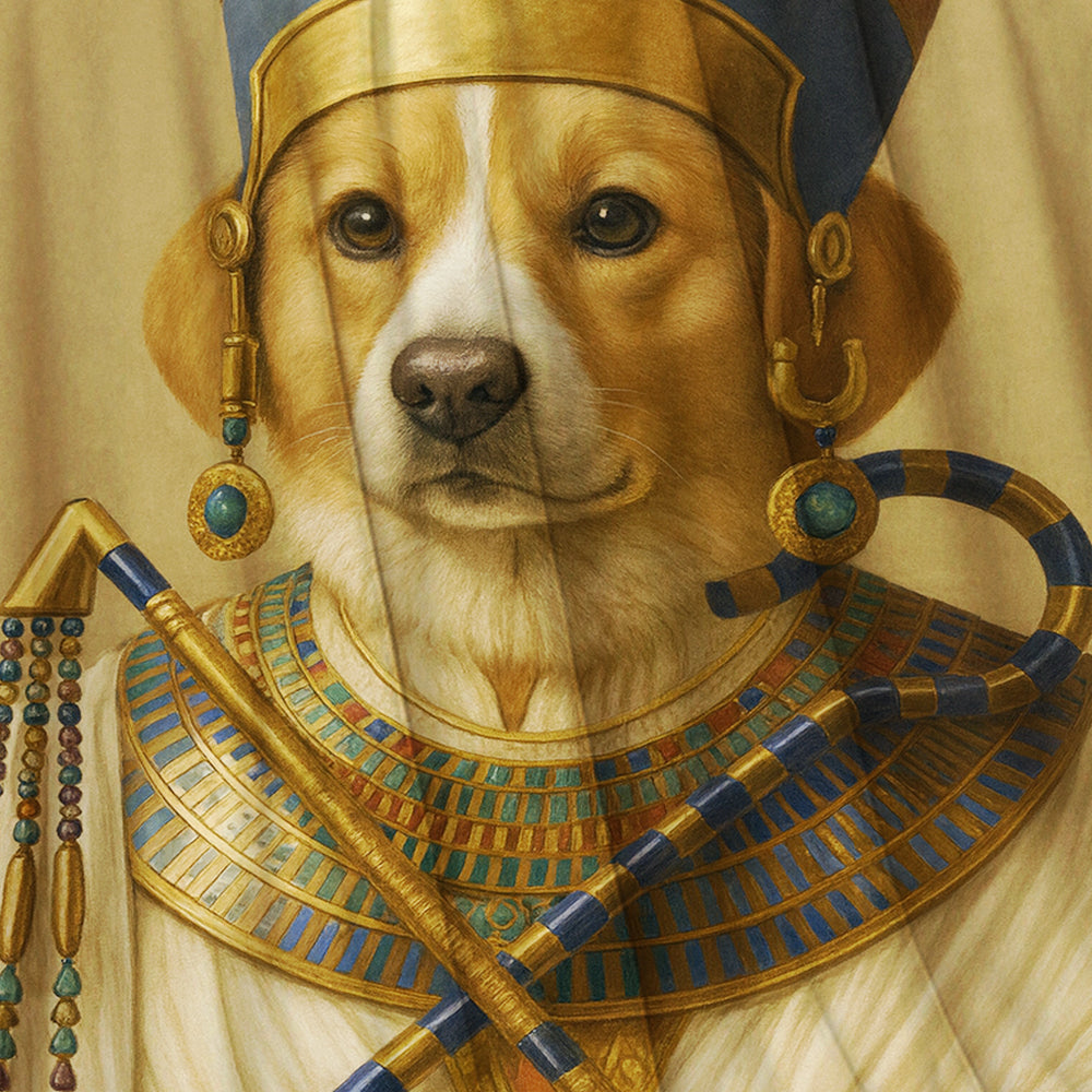 Custom Photo Egyptian Queen Dog BlanketGift For Dog Lover