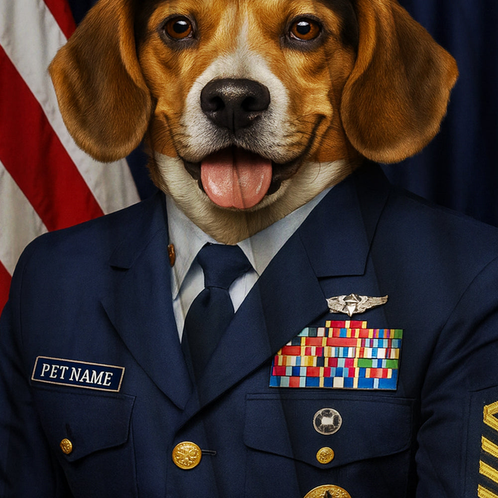 Custom Dog Photo Us Navy Blanket For Dog Lover