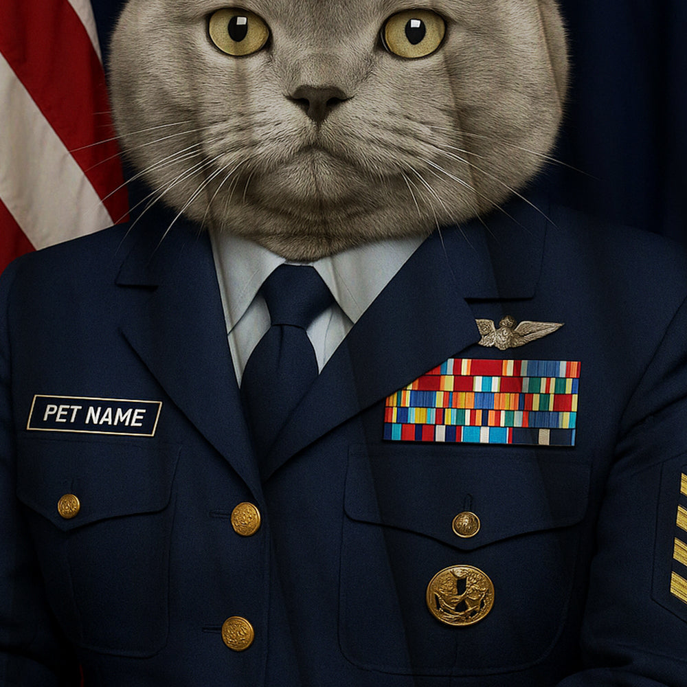 Custom Cat Photo Us Navy Blanket _ Gift For Cat Lovers