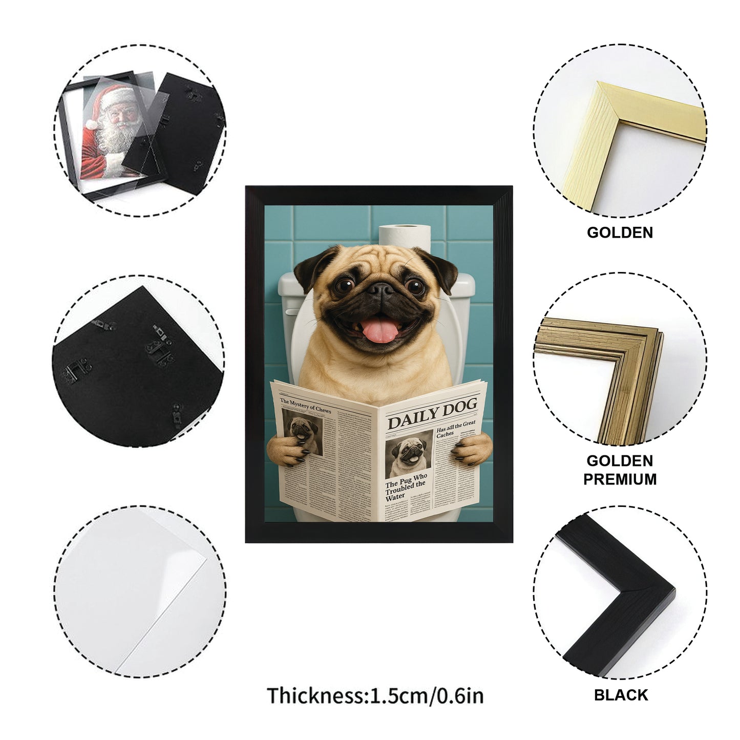 Custom Photo Dog Toilet Bathroom