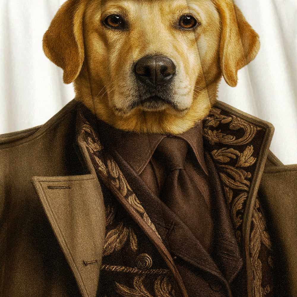 Custom Photo Captain Dog Canvas