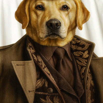 Custom Photo Captain Dog Canvas