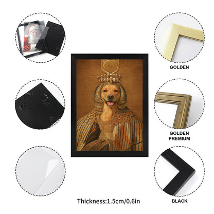 Custom Photo Cleopawtra Dog Canvas Framed Wall Art Gift For Dog Lovers