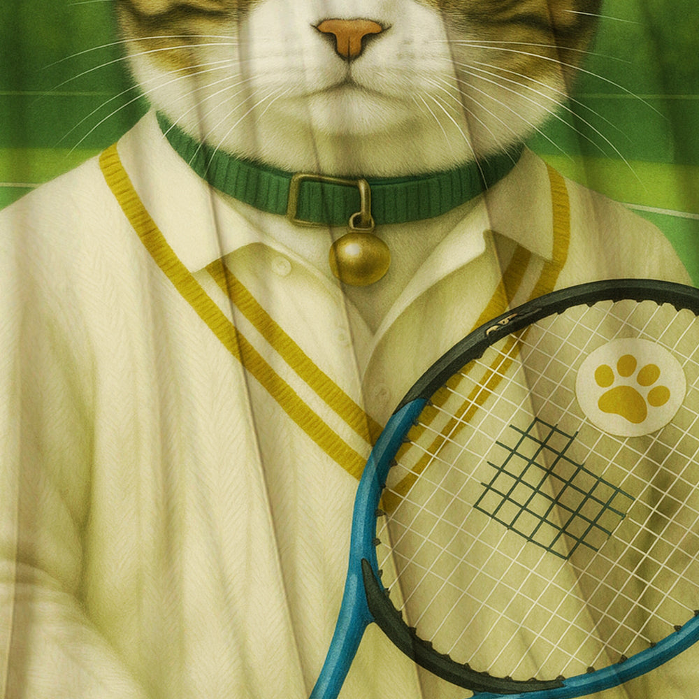 Custom Photo Tennis Player Cat Blanket