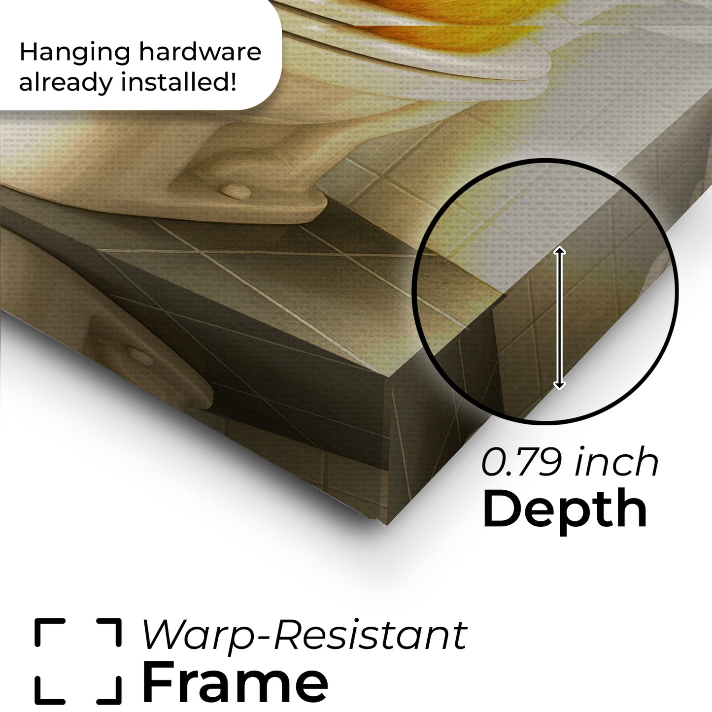 Custom Photo Bathroom Dog Canvas Gift For Dog Lovers