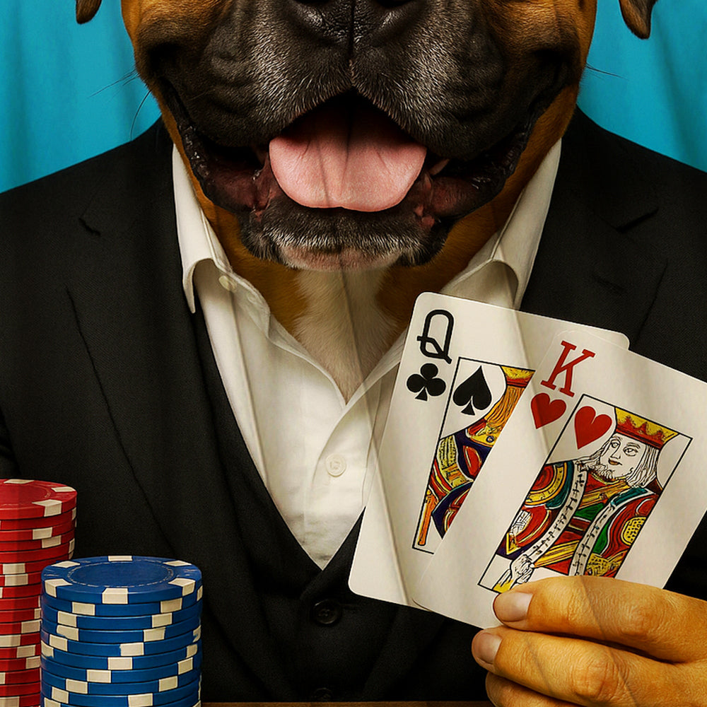 Custom Photo Poker Player Dog BlanketGift For Dog Lovers