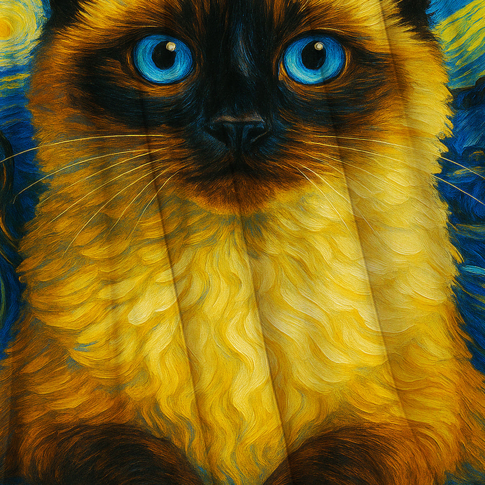 Custom Photo Cat Starry Night Blanket Wall Art