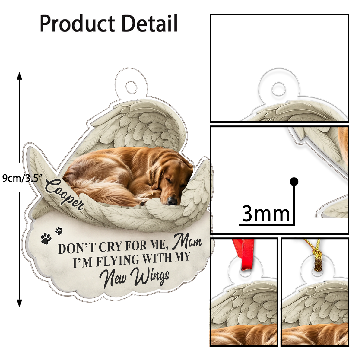 Personalized Pet Christmas Memorial Sympathy Gifts For Dogs, Cats