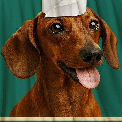 Custom Photo Funny Dog In Bathroom Canvas
