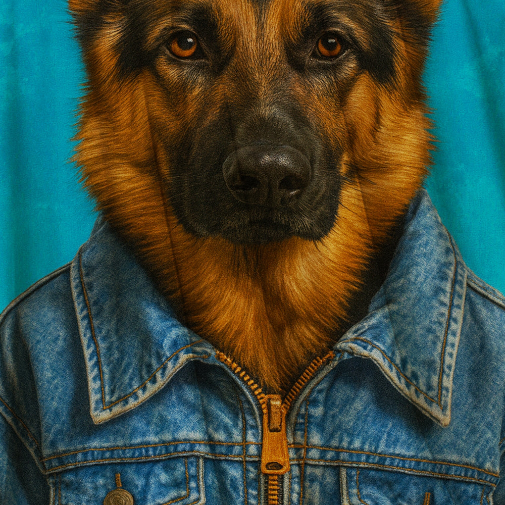 Custom Photo Denim Dog BlanketGift For Dog Lovers