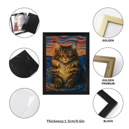 Custom Cat Portrait Expressionist Art