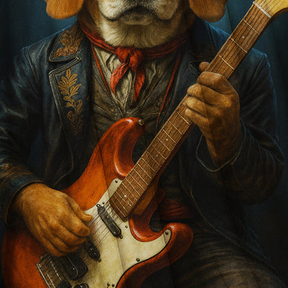 Custom Photo Dog Rock n Roll BlanketGift For Dog Lovers