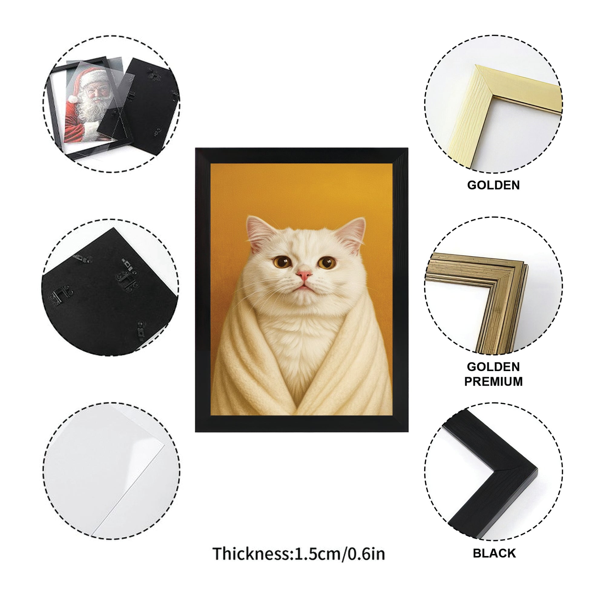 Custom Photo Cat Bathroom Style 30 Canvas Framed Wall Art Gift For Cat Lovers