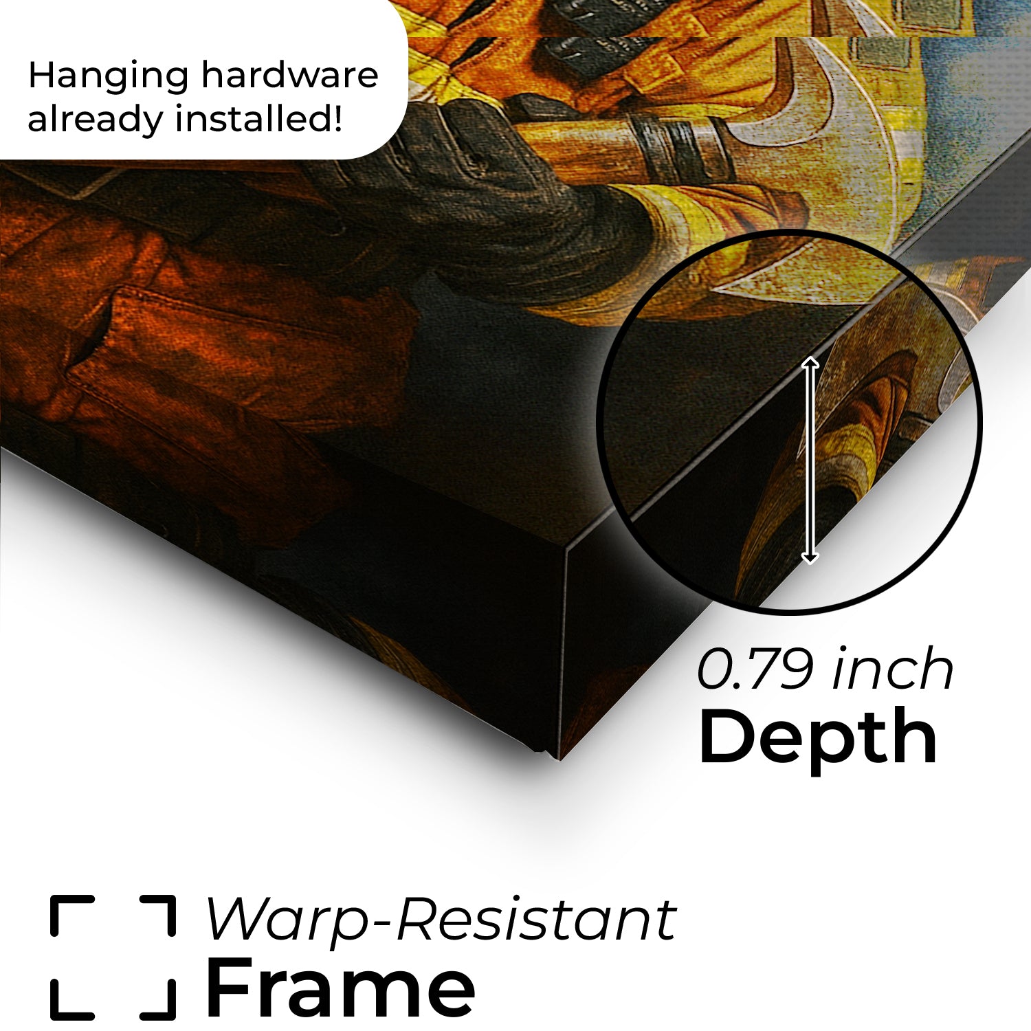 Custom Dog Photo Firefighter Canvas _ Gift For Dog Lovers