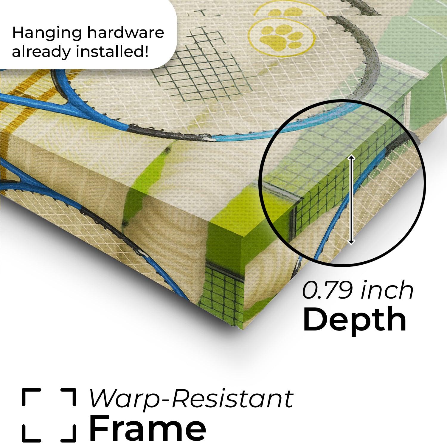 Custom Photo Tennis Player Dog Canvas