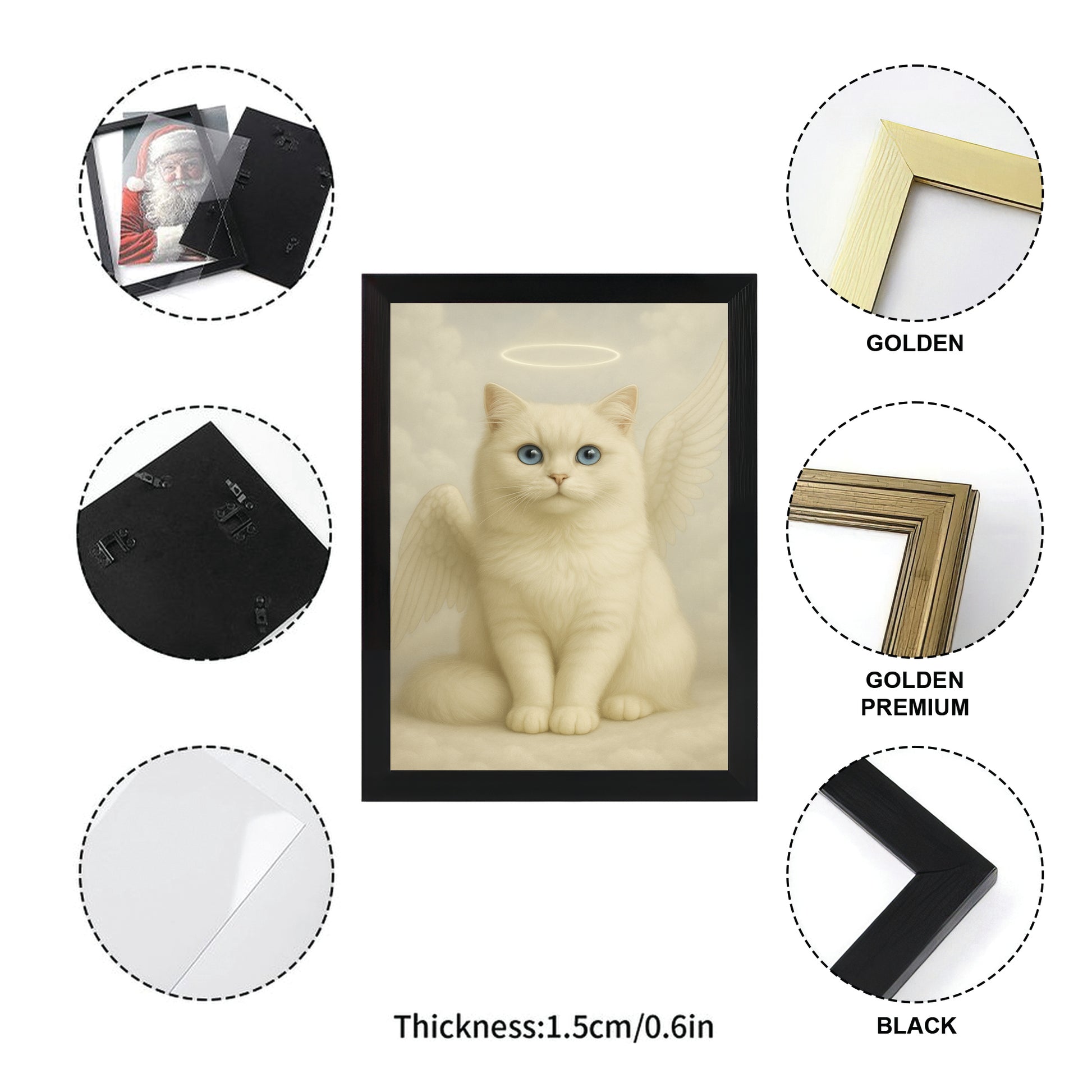 Custom Photo Cat Angel In Heaven _ Gifts For Cat Lovers