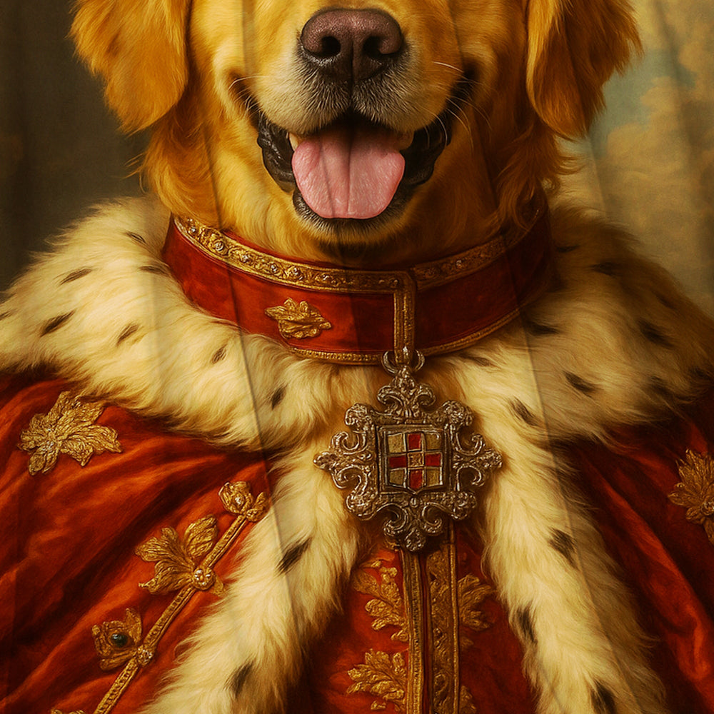 Custom Photo Dog Royal Pet King Portrait Blanket Gift For Dog Lover