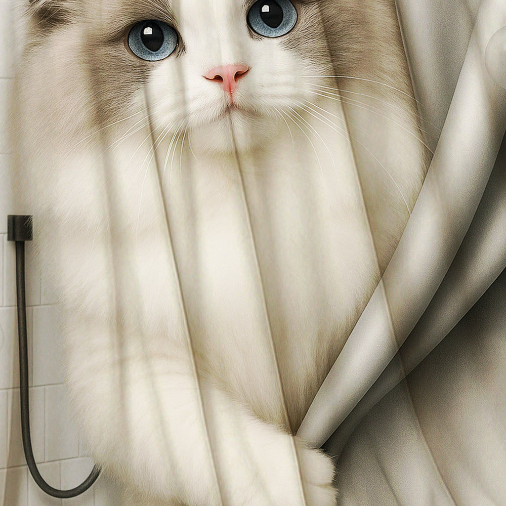 Custom Cat Photo Cat  In Bathroom Blanket Gift For Cat Lovers