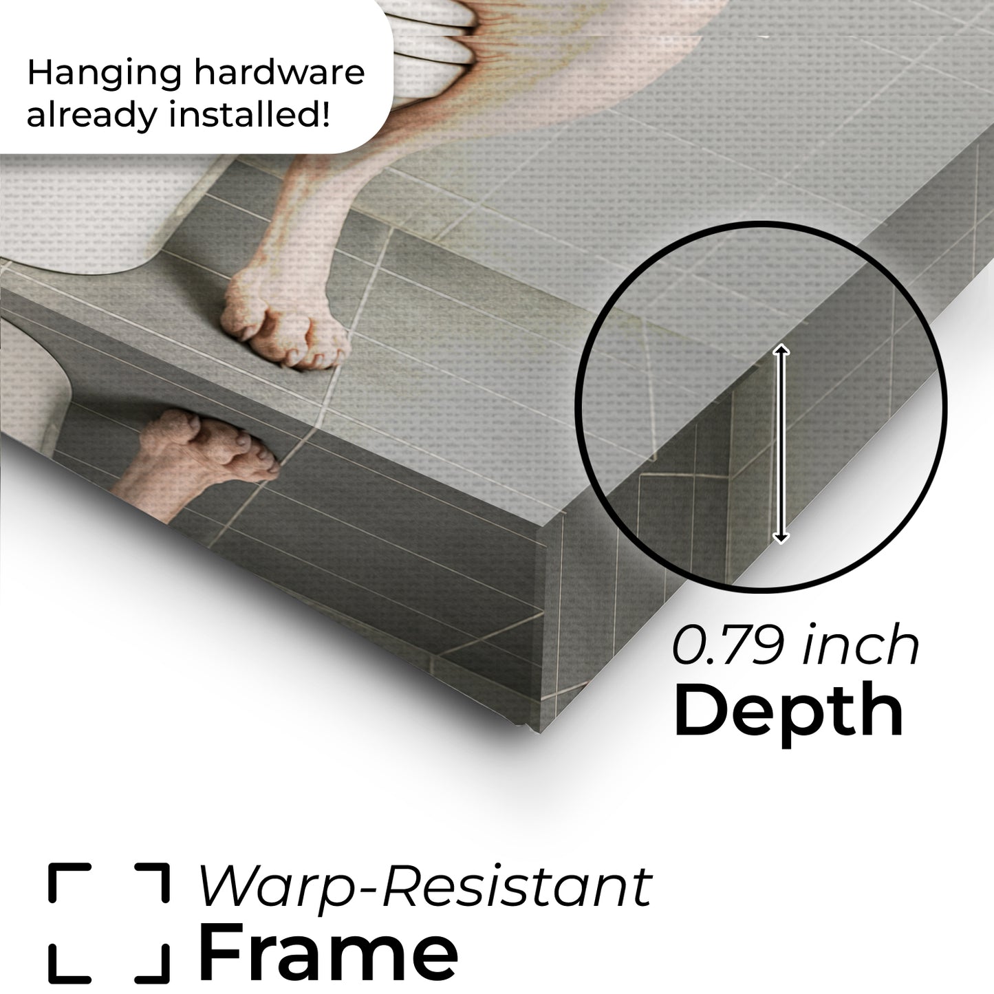 Custom Photo Cat Bathroom Canvas Style 03 Gift For Cat Lovers