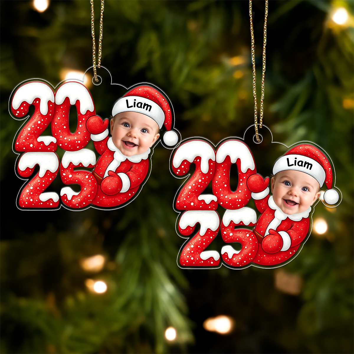 Custom Photo Baby 2025 Xmas