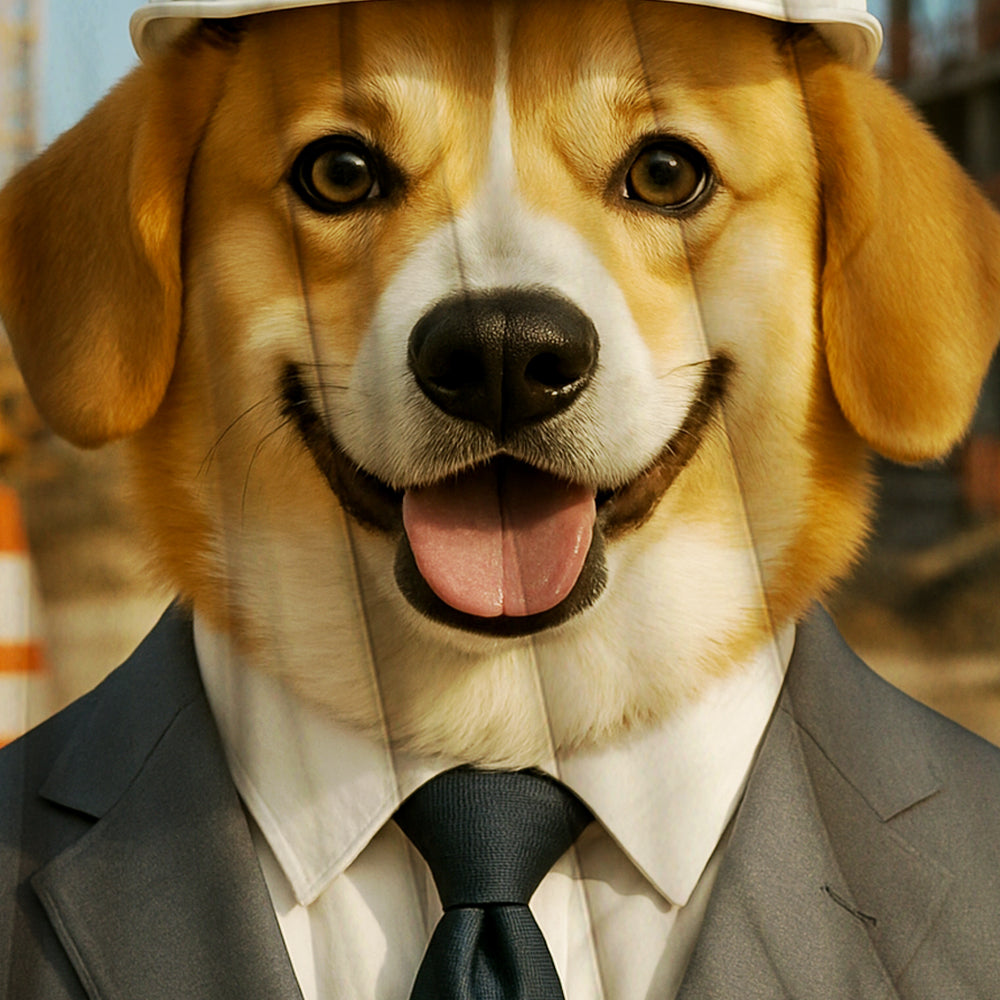 Custom Photo Engineer Construction Dog BlanketGift For Dog Lovers