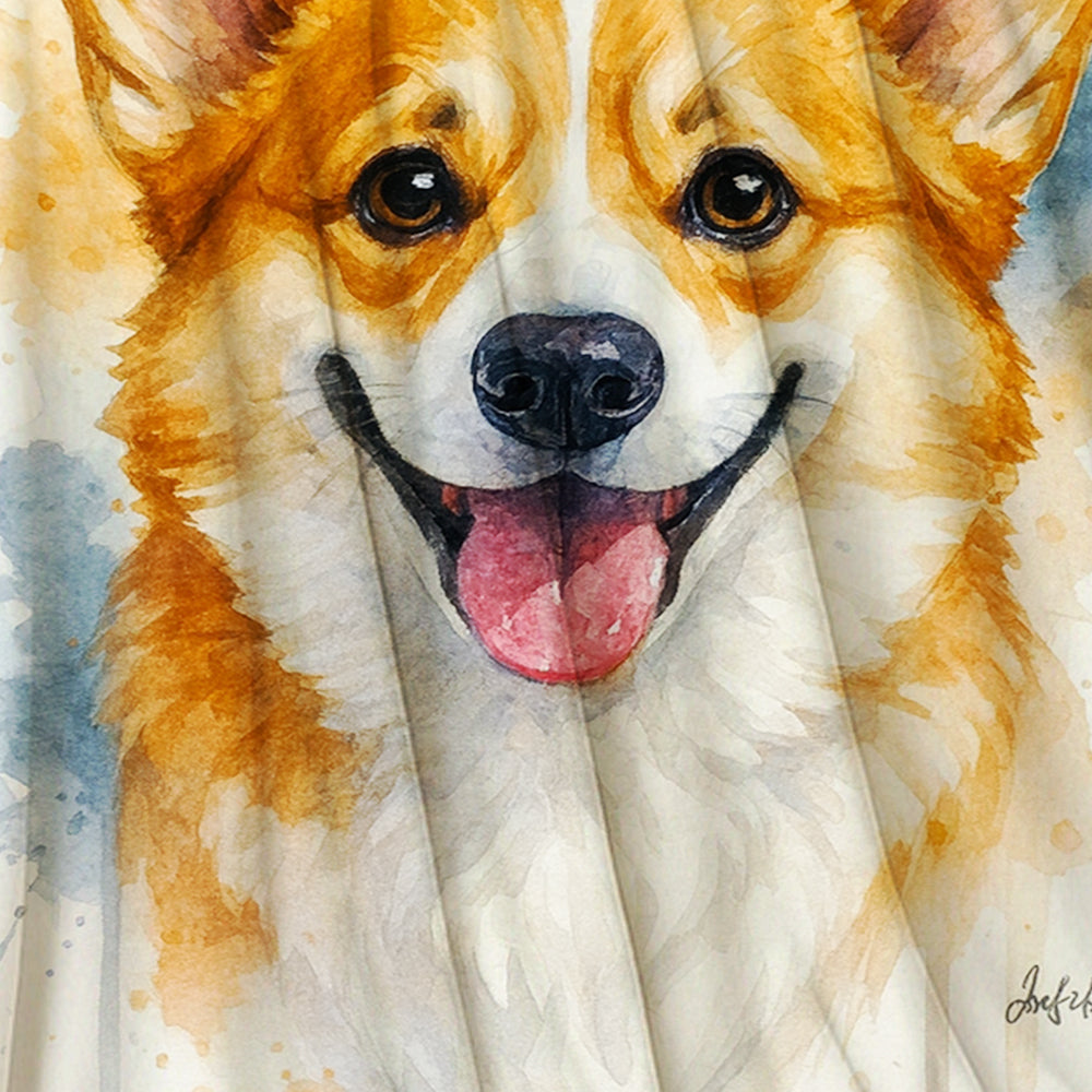 Custom Photo Dog Watercolor Artwork Blanket Gift For Dog Lover